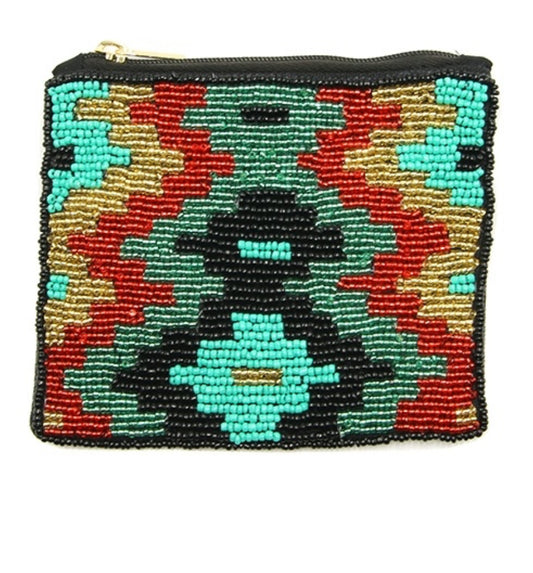 Navajo Print Multi-Colored seed bead